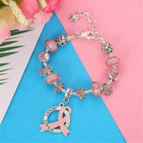 Breast Cancer Awareness Luxury Charm Bracelet