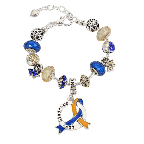 Down Syndrome Awareness Luxury Charm Bracelet - The Awareness Store