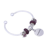 Fibromyalgia Awareness Charm Bangle Bracelet