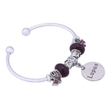 Lupus Awareness Charm Bangle Bracelet