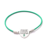 Muscular Dystrophy Awareness Heart Stretch Bracelet - The Awareness Store
