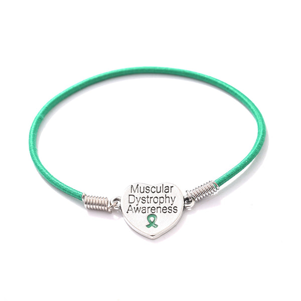 Muscular Dystrophy Awareness Heart Stretch Bracelet - The Awareness Store