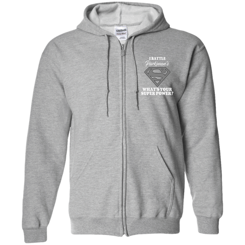 I Battle Parkinsons Zip Up Hoodie