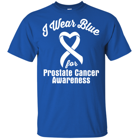 I Wear Blue! Prostate Cancer Awareness T-shirt - The Awareness Store