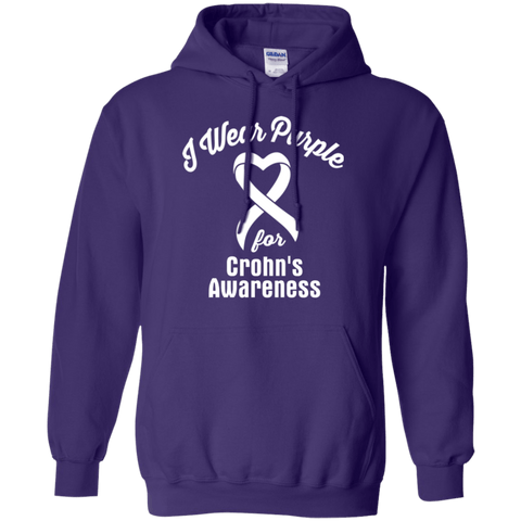 I Wear Purple For Crohn's Awareness Hoodie - The Awareness Store