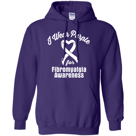 I Wear Purple For Fibromyalgia... Hoodie - The Awareness Store