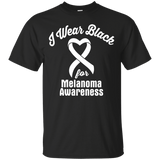 I Wear Black For Melanoma Awareness... T-Shirt & Hoodie Collection