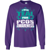 I Wear Teal for PCOS Awareness! Long Sleeve T-Shirt