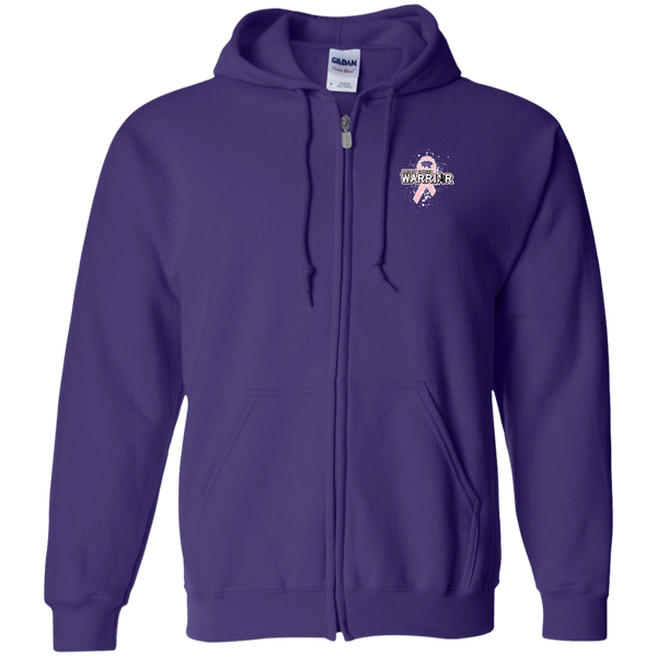 Breast Cancer Warrior Zip Up Hoodie The Awareness Store