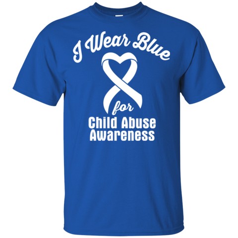 I Wear Blue! Child Abuse Awareness T-shirt - The Awareness Store