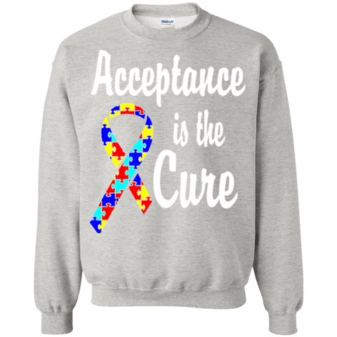 Acceptance is the Cure - Autism Awareness Crewnecks - The Awareness Store