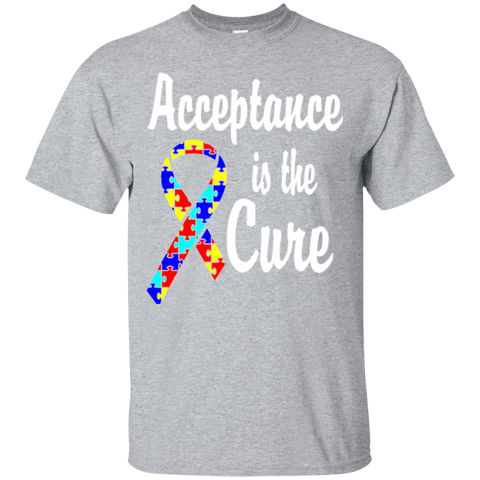 Acceptance is the Cure - Autism Awareness T-Shirt - The Awareness Store
