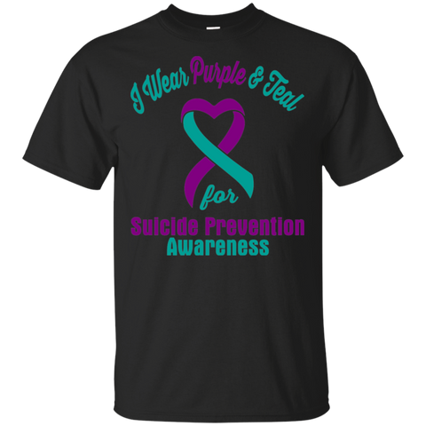 I Wear Purple & Teal!! Suicide Prevention Awareness T-shirt - The Awareness Store