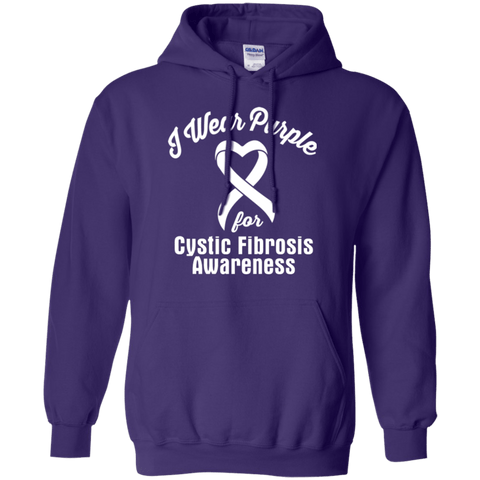 I Wear Purple For Cystic Fibrosis Hoodie - The Awareness Store