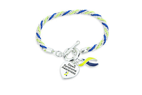 Down Syndrome Heart Charm Bracelet - The Awareness Store