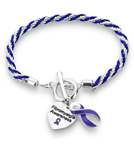 Fibromyalgia Heart Charm Bracelet - The Awareness Store