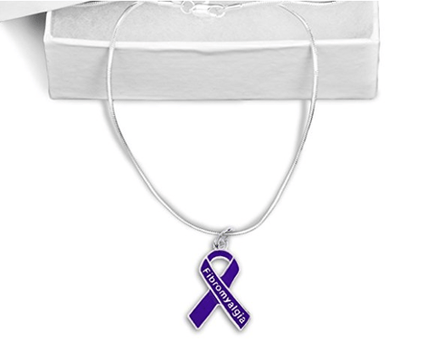 Fibromyalgia Ribbon Necklace - The Awareness Store