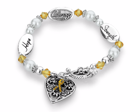 Hope Strength Courage Leukemia Awareness Bracelet