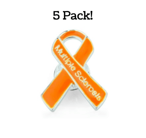 5 Pack Multiple Sclerosis Awareness Pins - The Awareness Store