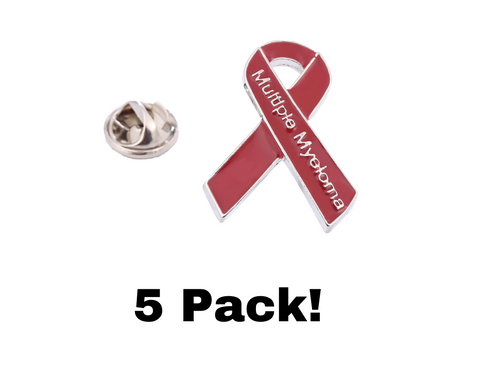 5 Pack Multiple Myeloma Awareness Pins - The Awareness Store
