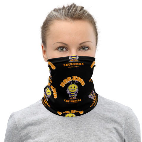 Leukemia Awareness Bee Kind Face Mask / Neck Gaiter - The Awareness Store