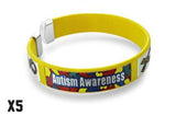 5 Pack Autism Awareness Bangle