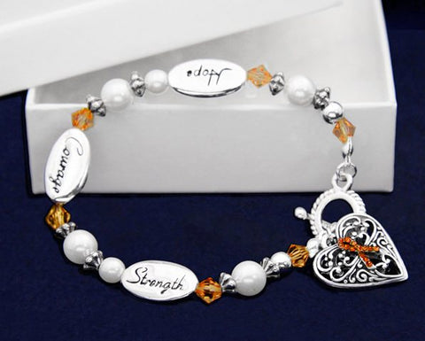 Jewelry - Hope Strength Courage Skin Cancer Awareness Bracelet