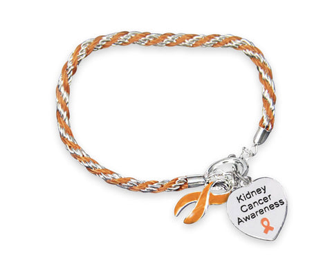 Kidney Cancer Heart Charm Bracelet