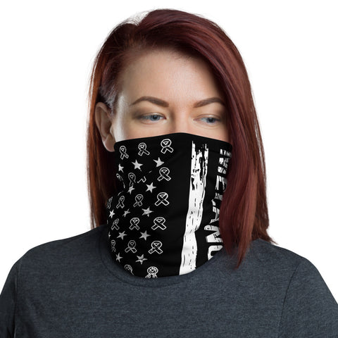 Melanoma Awareness USA Flag Washable Face Mask / Neck Gaiter - The Awareness Store