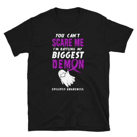 Epilepsy Awareness You Can't Scare Me Halloween T-Shirt - The Awareness Store
