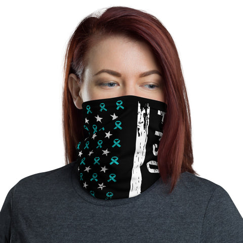 PTSD Awareness USA Flag Washable Face Mask / Neck Gaiter - The Awareness Store