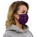 Alzheimer's Awareness Ribbon Pattern Premium Face Mask