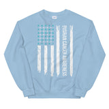 Ovarian Cancer Awareness USA Flag Sweatshirt