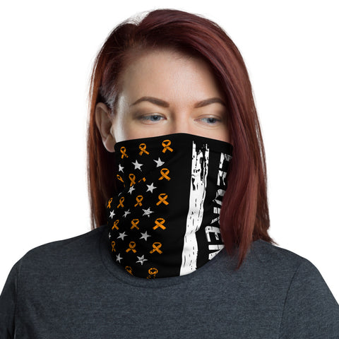 Leukemia Awareness USA Flag Washable Face Mask / Neck Gaiter - The Awareness Store