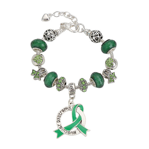 Muscular Dystrophy Awareness Luxury Charm Bracelet - The Awareness Store