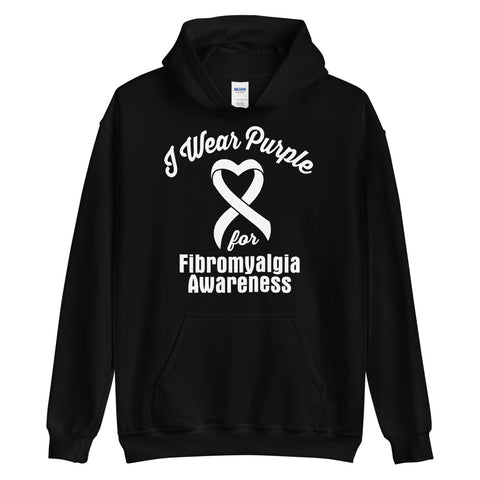 Fibromyalgia Awareness I Wear Purple Hoodie - The Awareness Store