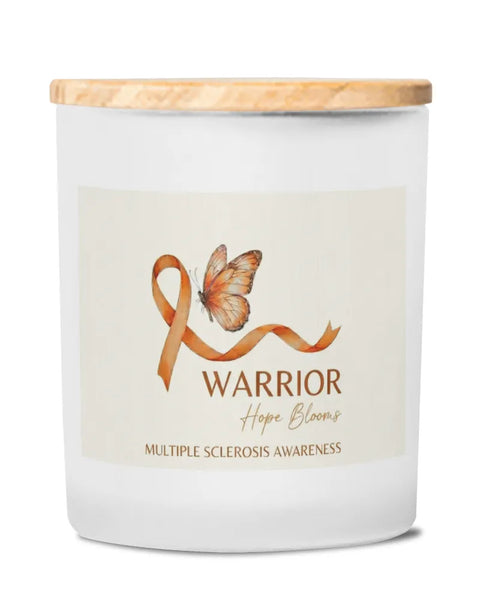 Warrior - Hope Blooms Multiple Sclerosis Awareness Scented Candle 11OZ - The Awareness Store