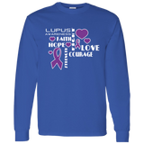"Hope Faith Love" Lupus Awareness Long Sleeve - The Awareness Store