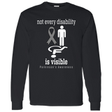 Not every disability is visible! Parkinson's Awareness Long sleeved T-Shirt
