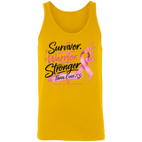 Gold Survivor Warrior Stronger Breast Cancer Awareness unisex Tank