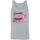 Athletic Heather Survivor Warrior Stronger Breast Cancer Awareness unisex Tank