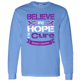 Believe & Hope for a Cure! Alzheimer's Long Sleeve T-Shirt