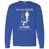 Not every disability is visible! Parkinson's Awareness Long sleeved T-Shirt