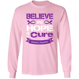 Believe & Hope for a Cure! Alzheimer's Long Sleeve T-Shirt