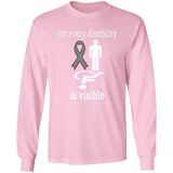 Not every disability is visible! Parkinson's Awareness Long sleeved T-Shirt