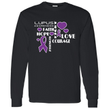 "Hope Faith Love" Lupus Awareness Long Sleeve - The Awareness Store