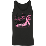 Charcoal Black Triblend/ Survivor Warrior Stronger Breast Cancer Awareness unisex Tank