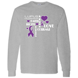 "Hope Faith Love" Lupus Awareness Long Sleeve - The Awareness Store