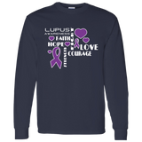"Hope Faith Love" Lupus Awareness Long Sleeve - The Awareness Store
