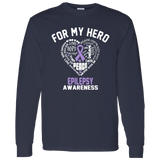 For My Hero...Epilepsy Awareness Long Sleeve